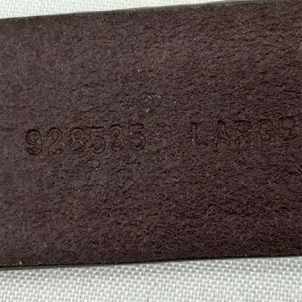 GUESS Woman's Brown Leather Belt w/ Turquoise Buckle Size Large Western Vintage - Picture 10 of 16
